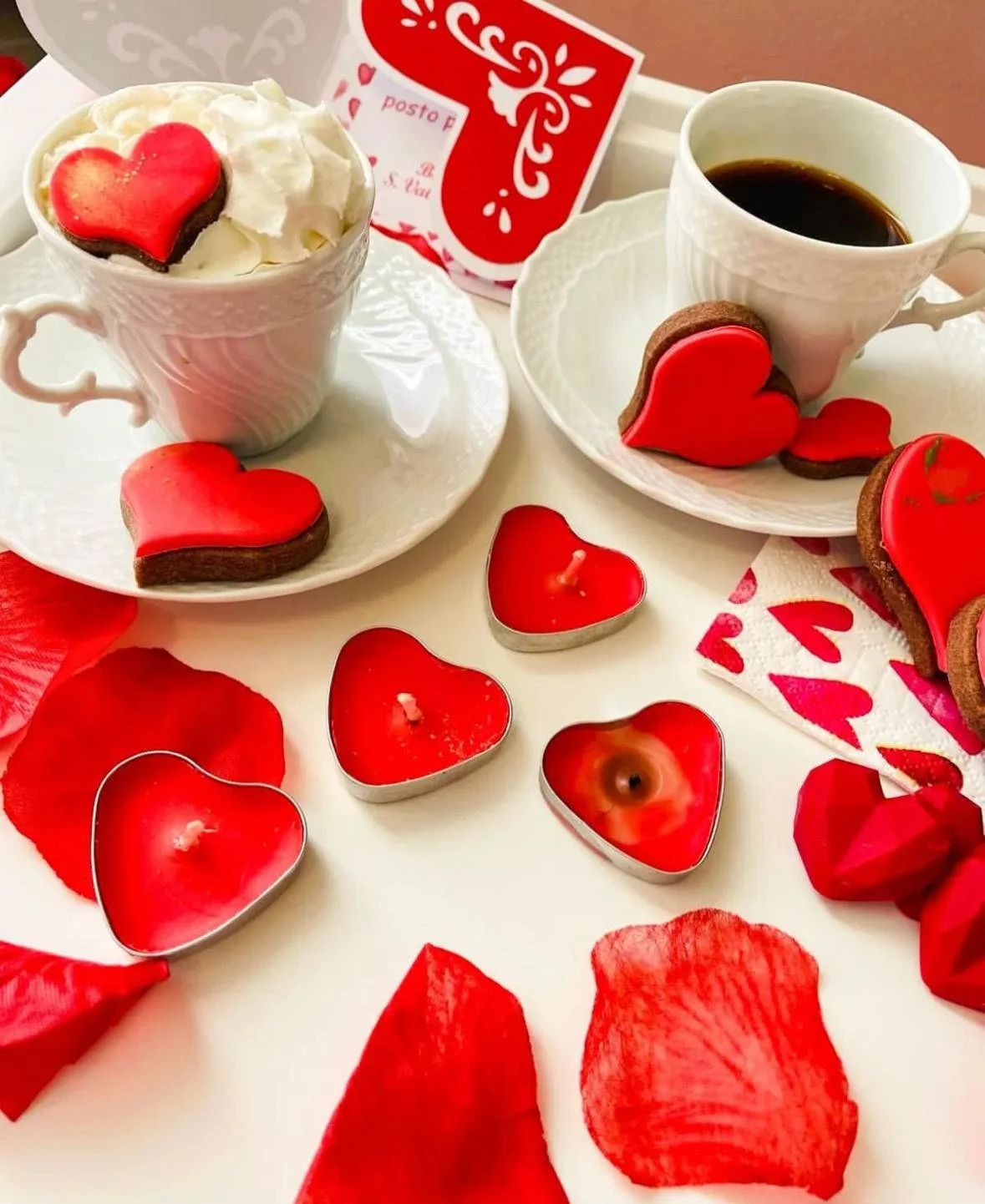 Allestimento sorpresa romantica